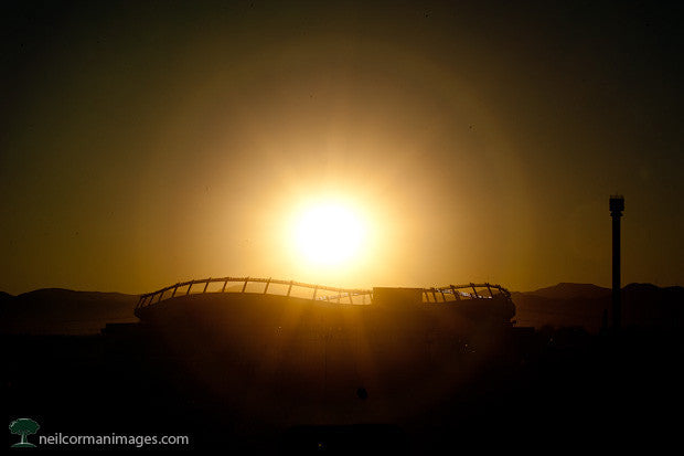 Sunset over Sports Authority Field