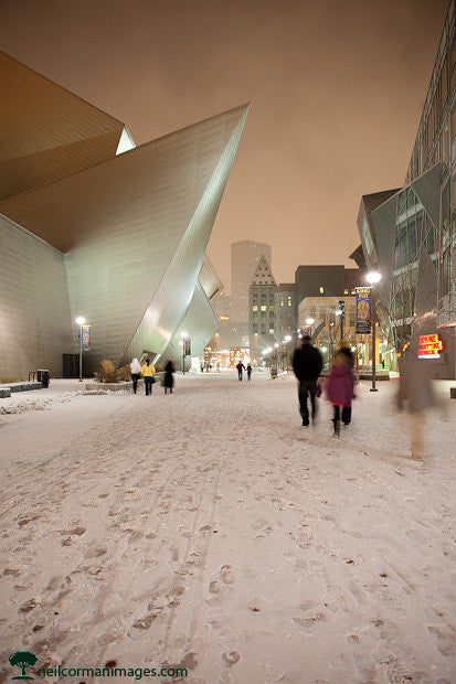 Snow at the Denver Art Museum